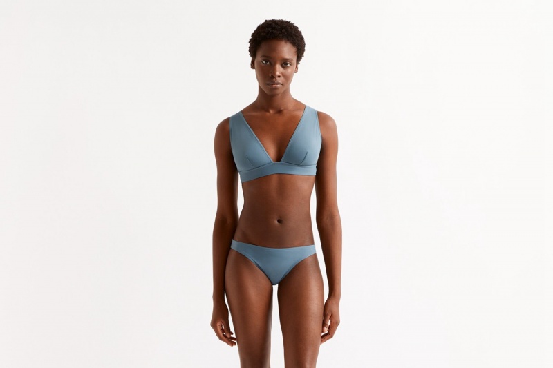 Light Blue Eres Chrome Full-cup Triangle Requin Bleu 23e Women's Bikini Top | UK9068473