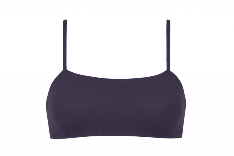 Navy Eres Azur Crop Women's Bikini Top | RT7054639