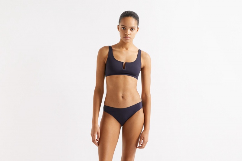 Navy Eres Coulisses High-waisted Women's Bikini Bottoms | VB0172638