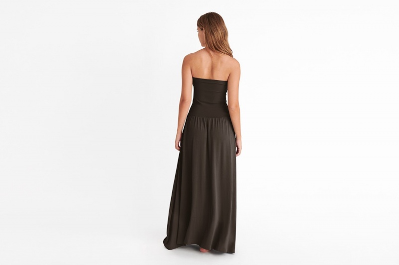 Olive Eres Oda Long Bustier Women's Dress | DJ1085493