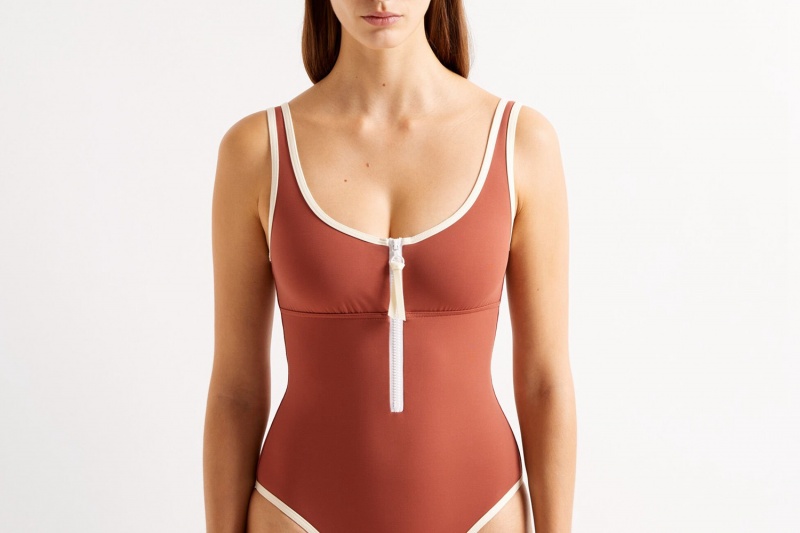 Orange Eres Beatriz Tank/Percale Women's One piece | GQ5349012