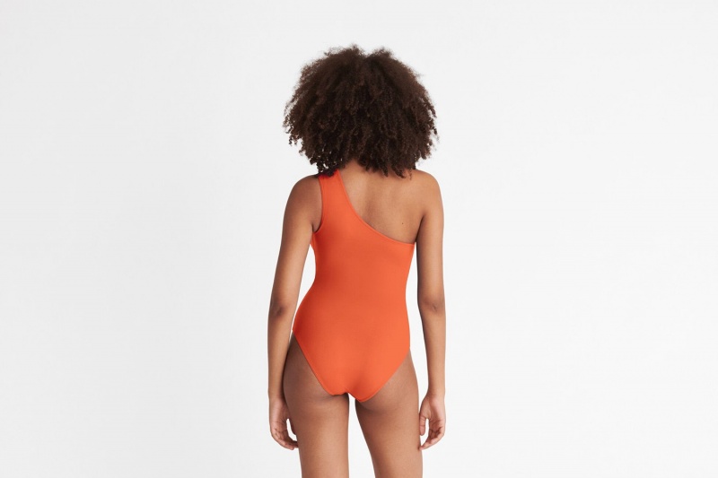 Orange Eres Effigie One-shoulder 24e Women's One piece | ML6458912