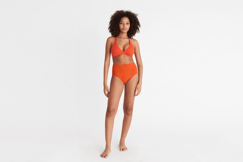 Orange Eres Gang Full-cup Triangle 24e Women's Bikini Top | KS0871934