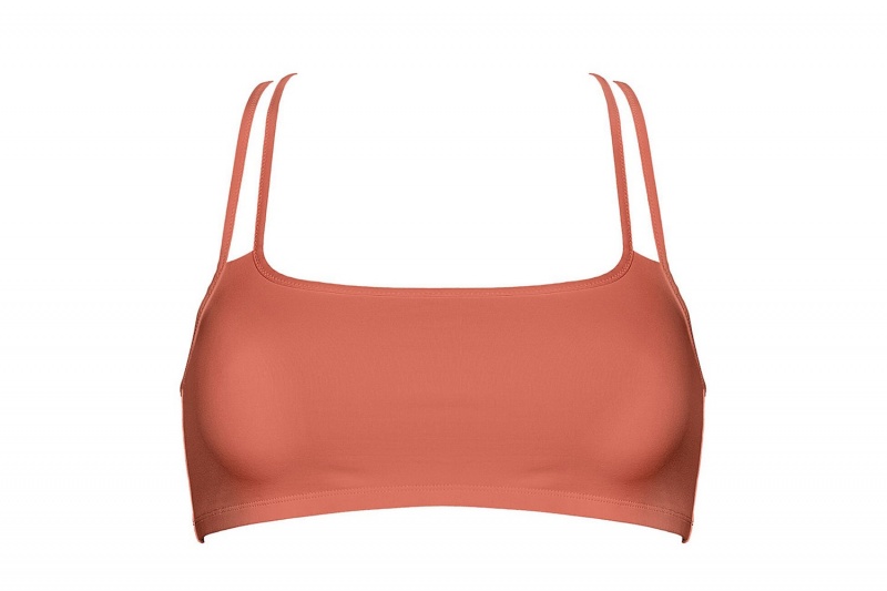 Orange Eres Manioc Crop Top Women's Bikini Top | PO3547620