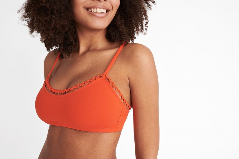 Orange Eres Move Crop Top 24e Women\'s Bikini Top | TL4097253