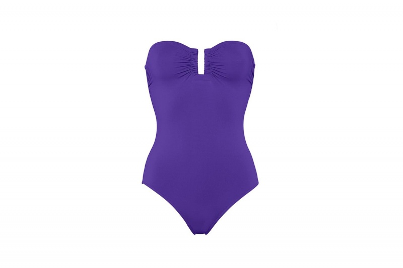 Purple Eres Cassiopée Bustier Women's One piece | QF9843617