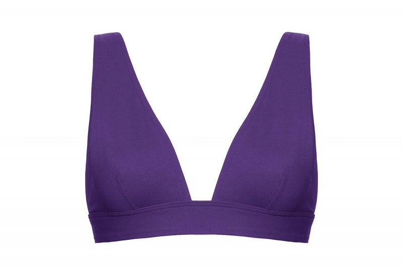 Purple Eres Chrome Full-cup Triangle Women's Bikini Top | EB0873692