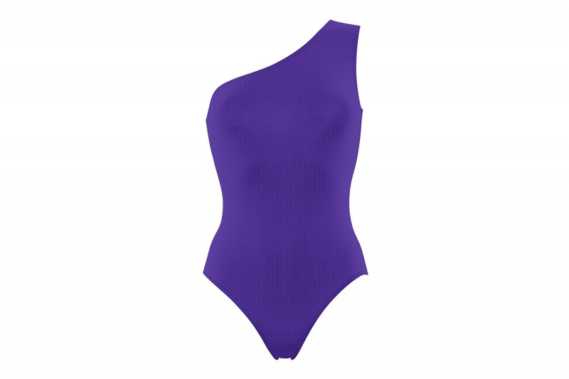 Purple Eres Effigie One-shoulder Women's One piece | LY7421086