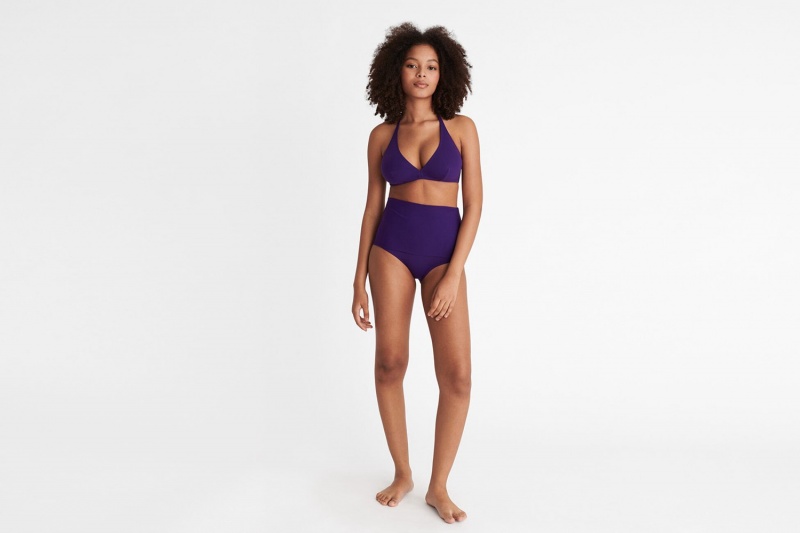 Purple Eres Gang Full-cup Triangle Women's Bikini Top | CH8953721