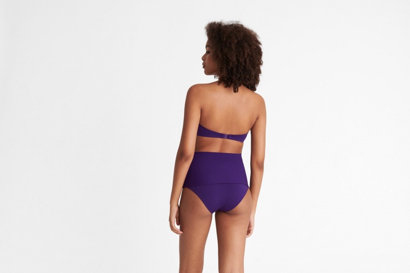 Purple Eres Gang Full-cup Triangle Women's Bikini Top | CH8953721