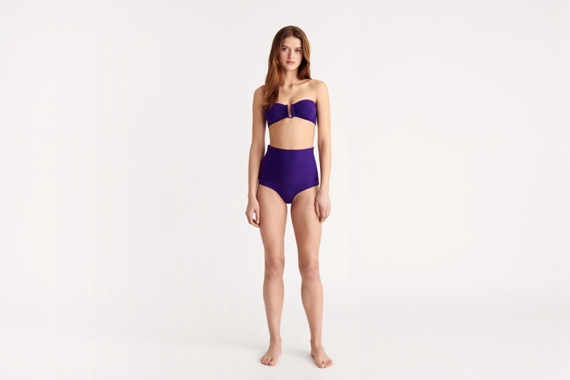 Purple Eres Gredin High-waisted Bikini Women's Bikini Bottoms | HG7820413