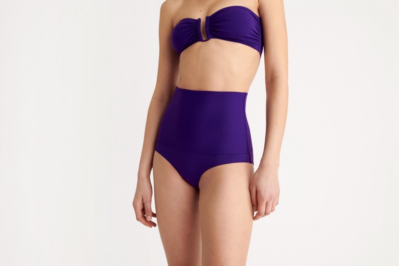 Purple Eres Gredin High-waisted Bikini Women\'s Bikini Bottoms | HG7820413