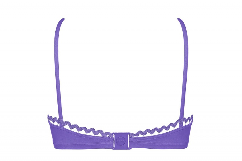 Purple Eres Move Crop Top Women's Bikini Top | HU1273649