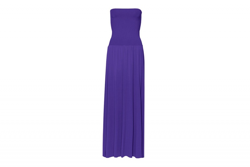 Purple Eres Oda Long Bustier Women's Dress | GH6937145