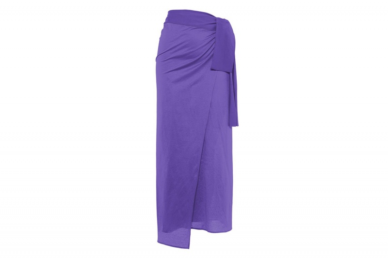 Purple Eres Peplum 2 Long Women's Sarong | AF7628391