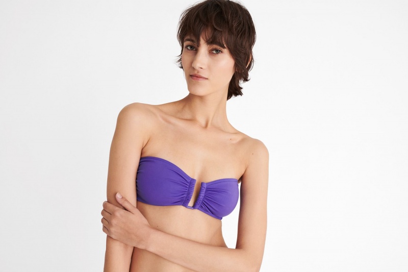 Purple Eres Show Bandeau Women\'s Bikini Top | KH3961254