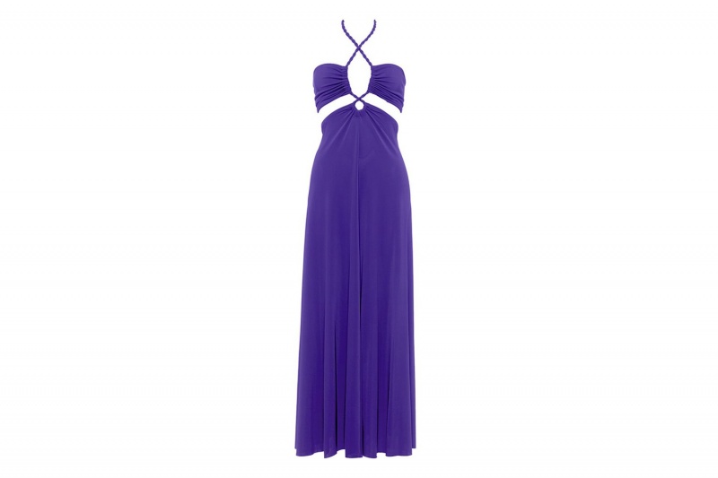 Purple Eres Tina Long Women's Dress | XW3265184