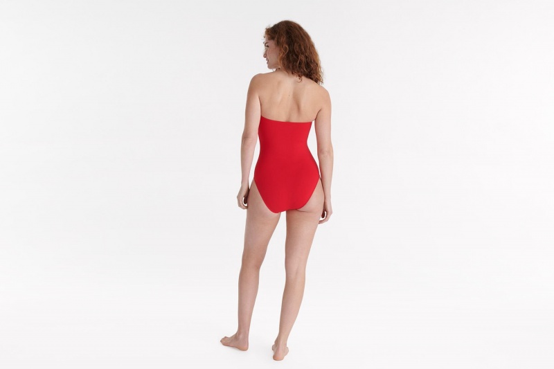 Red Eres Cassiopee Bustier Logo Women's One piece | EK4973580