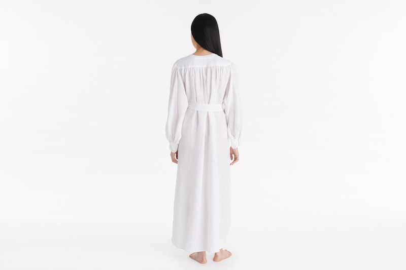 White Eres Aimee Long Women's Dress | NM9085146