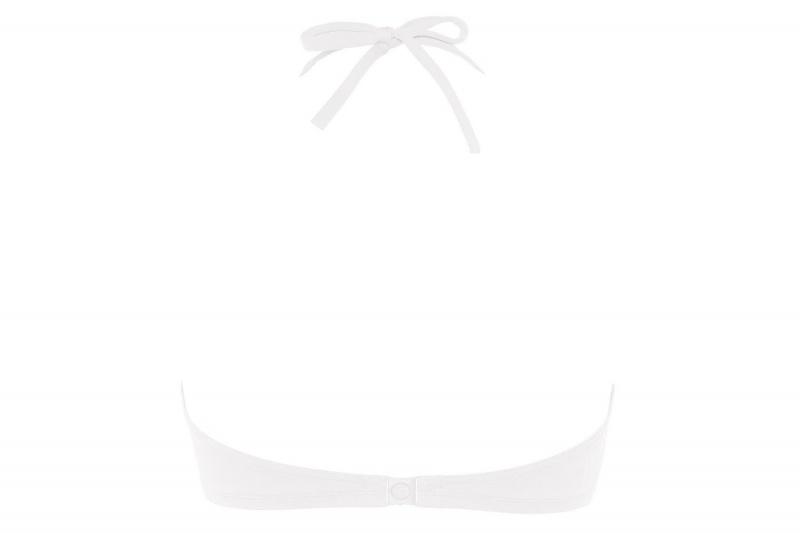 White Eres Gang Full-cup Triangle Women's Bikini Top | VW2614873