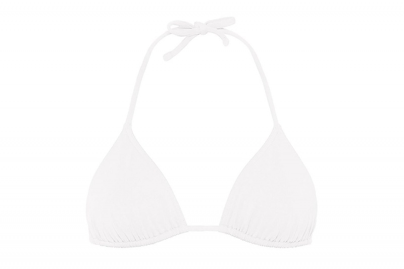 White Eres Mouna Small Triangle Women's Bikini Top | RO2016938