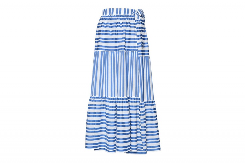 White / Blue Eres Fortuna Long Women's Skirt | AN2674138