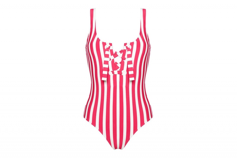 White / Pink Eres Destino Tank Grenadine 23e Women's One piece | EK8102436