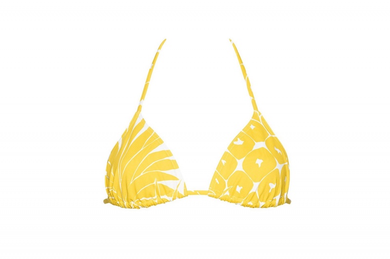 Yellow Eres Epice Small Triangle Imprime Ananas Women's Bikini Top | FB9364751