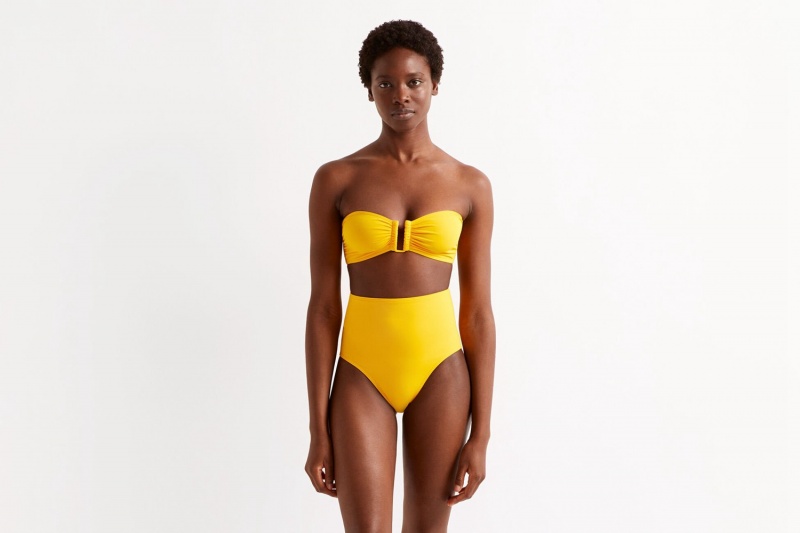 Yellow Eres Show Bandeau 23e Women's Bikini Top | GP6289304