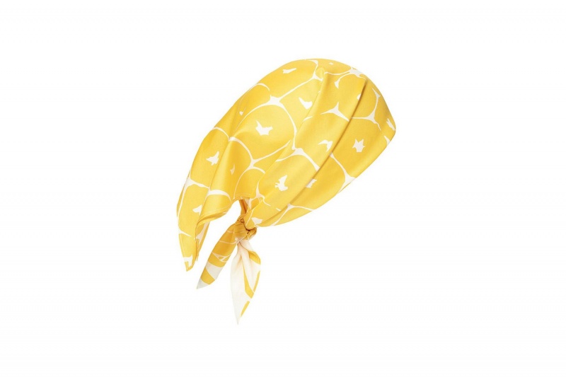 Yellow Eres Soleil Ananas Imprime Ananas Women's Scarf | KG8459732